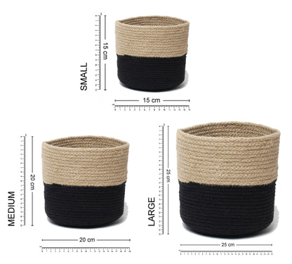 Black Jute Storage Basket